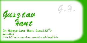 gusztav hant business card